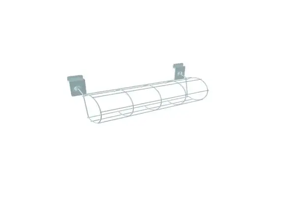 Suporte Tubular Aramado Branco para Painel Canaletado
