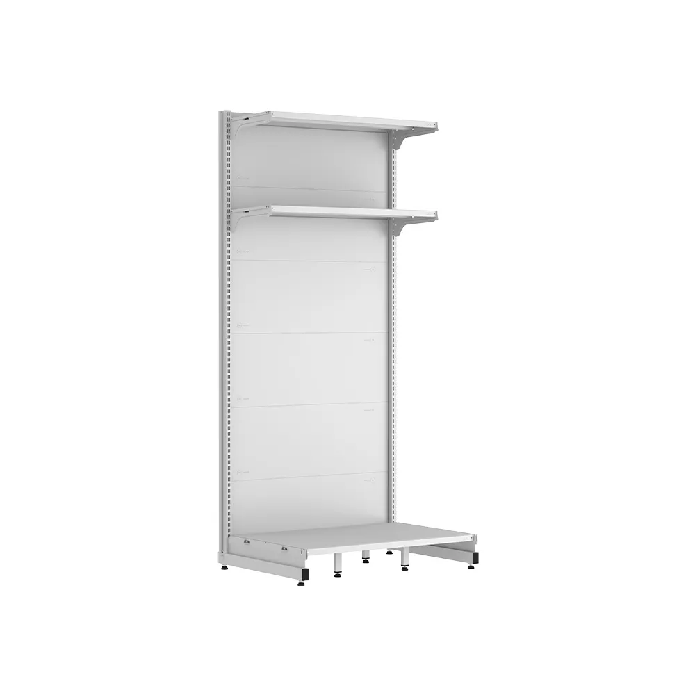 Gôndola Rack Parede Branca Compacta